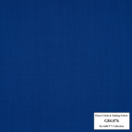 G84.076 Kevinlli V7 - Vải Suit 80% Wool - Xanh trơn